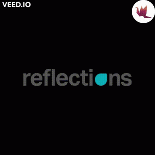 A Logo For Reflections With A Dragon On A Black Background GIF