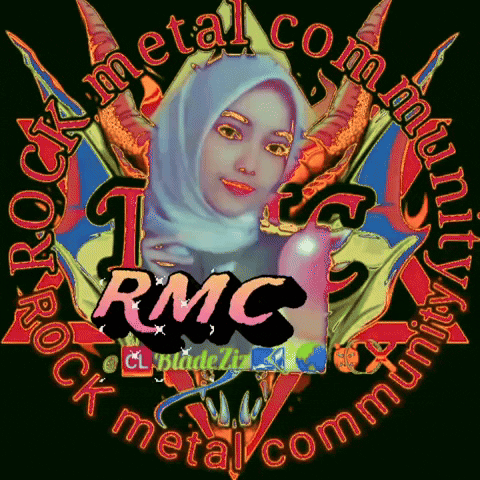 A Logo For Rmc Shows A Woman In A Hijab GIF