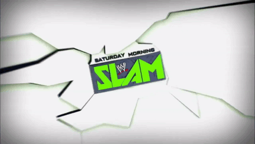 a logo for saturday morning slam wrestling