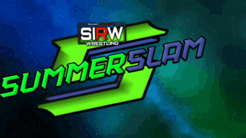 A Logo For Sirw Wrestling Says Summerslam In Green Letters GIF