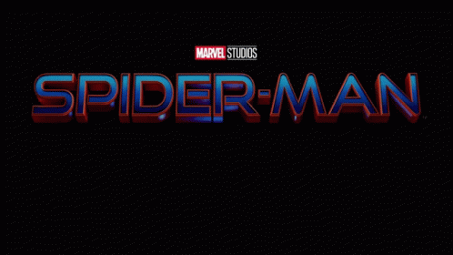 A Logo For Spider-Man No Way Home By Marvel Studios On A Black Background GIF