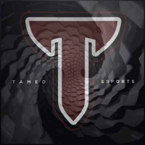 A Logo For Tamed Esports With A Red T In The Center GIF