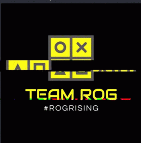 A Logo For Team Rog #Rogrising Shows A Tic Tac Toe Game GIF