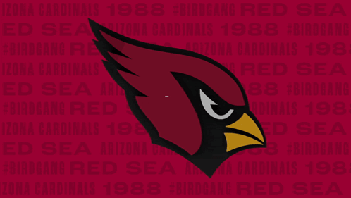 A Logo For The Arizona Cardinals With The Words Toughdown GIF