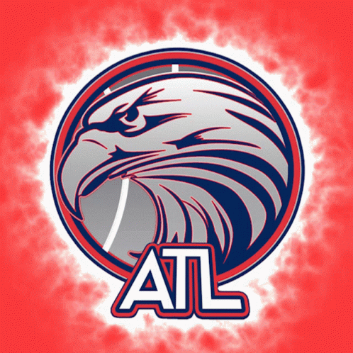 A Logo For The Atlanta Hawks With An Eagle And The Word Ail GIF