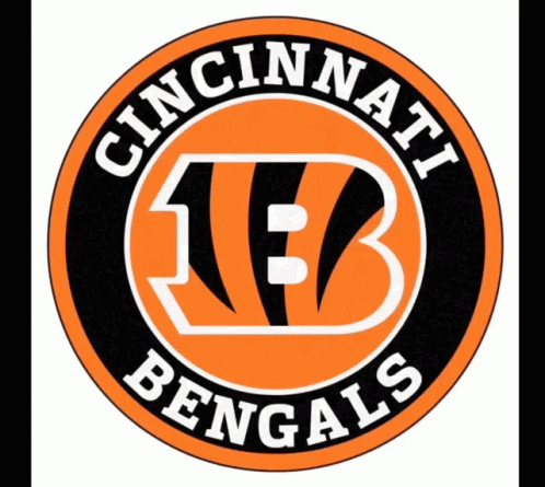 A Logo For The Cincinnati Bengals Is Shown On A White Background GIF