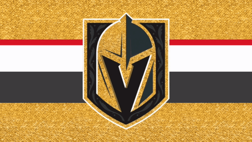 A Logo For The Golden Knights With A Gold Background GIF