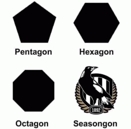 A Logo For The Hawks Sits Next To A Pentagon And Hexagon GIF