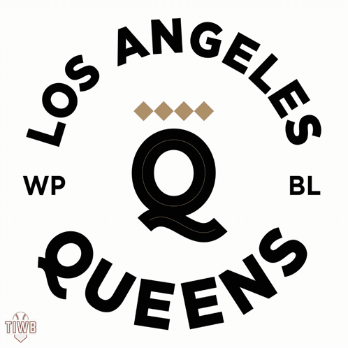A Logo For The Los Angeles Queens With A Q In The Middle GIF