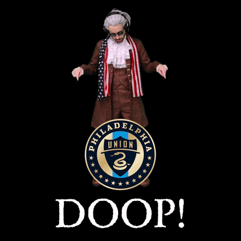 A Logo For The Philadelphia Union With A Snake On It GIF