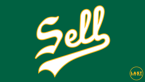 A Logo For The Sell Baseball Team On A Blue Background GIF