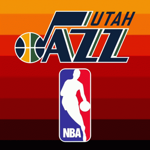 A Logo For The Utah Jazz Basketball Team Is Shown GIF