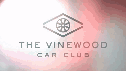 A Logo For The Vinewood Car Club With A Wheel In The Middle GIF