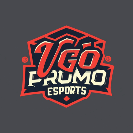 A Logo For Ugo Promo Esports Is Shown On A Gray Background GIF