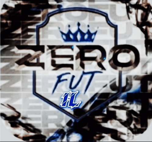 A Logo For Zero Fut With A Blue Crown GIF