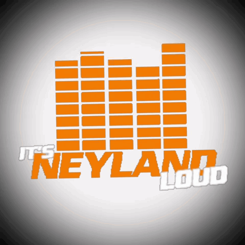 A Logo That Says It 'S Neyland Loud In Orange GIF