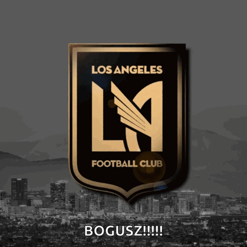 A Los Angeles Football Club Logo On A Gray Background GIF
