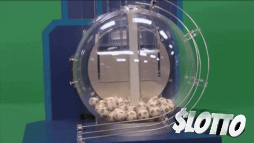 A Lottery Machine That Says Lotto On The Bottom GIF