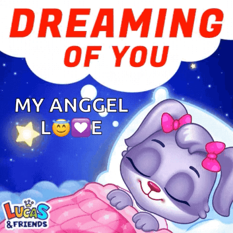 A Lucas And Friends Advertisement With A Sleeping Bunny GIF
