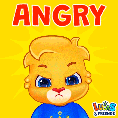 A Lucas And Friends Cartoon Shows A Boy Being Angry GIF