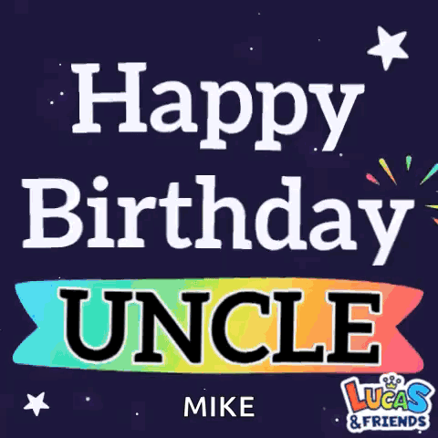 A Lucas And Friends Greeting Card Wishing A Happy Birthday To Mike GIF