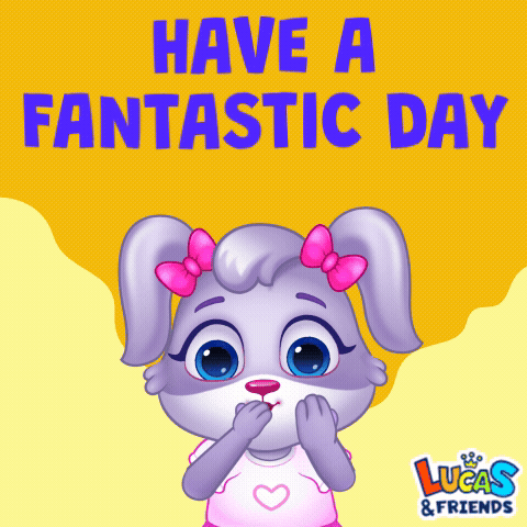 A Lucas And Friends Greeting Card With A Rabbit GIF
