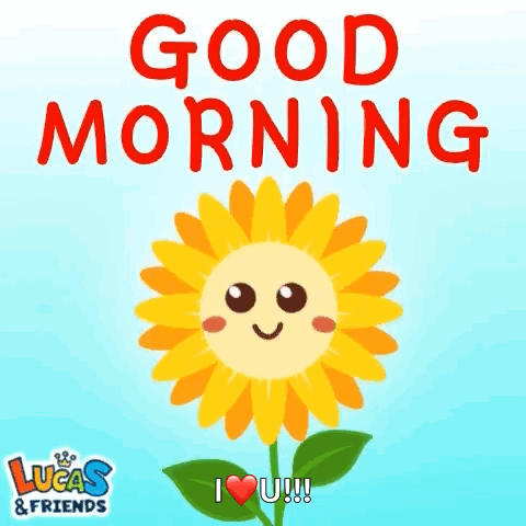 A Lucas & Friends Greeting Card With A Sunflower On It GIF