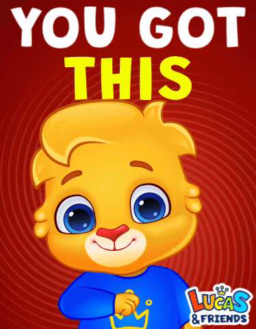 A Lucas & Friends Poster With A Cartoon Character On It GIF