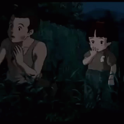 A Man And A Boy Are Standing Next To Each Other In The Dark Looking At A Star In The Sky . GIF