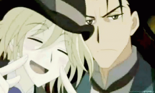 A Man And A Girl Are Posing For A Picture . GIF