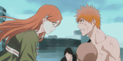 a man and a woman are facing each other in a cartoon