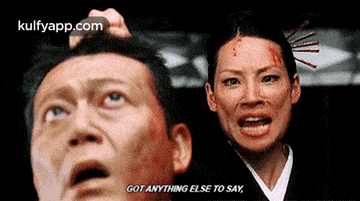 A Man And A Woman Are Fighting And The Woman Is Saying `` Got Anything Else To Say '' GIF