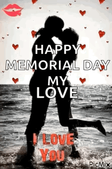 A Man And A Woman Are Kissing On The Beach . GIF
