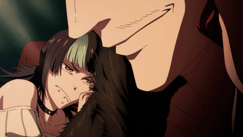 A Man And A Woman Are Looking At Each Other And The Woman Has Tears Running Down Her Face GIF