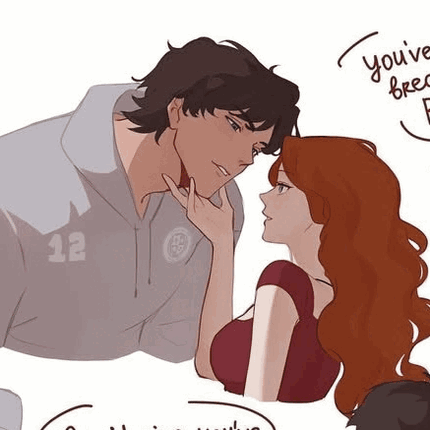 A Man And A Woman Are Looking Into Each Other 'S Eyes And Talking . GIF