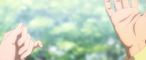 A Man And A Woman Are Making A Promise With Their Fingers GIF