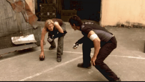 Man And Woman Playing With B Ball GIF