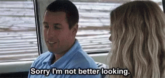 A Man And A Woman Are Sitting In A Car Talking To Each Other . GIF