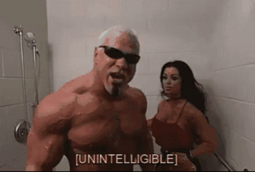 A Man And A Woman Are Standing In A Shower And The Man Is Saying Unintelligible GIF