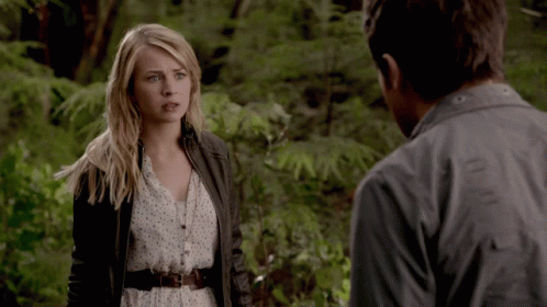 Man And Woman In Woods GIF