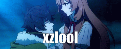 A Man And A Woman Are Standing Next To Each Other And The Word Xzlool Is On The Bottom Of The Picture GIF