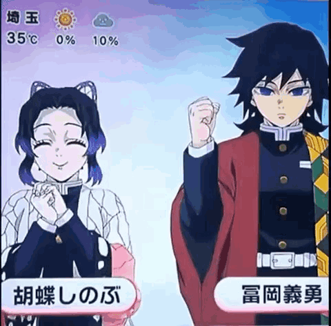 A Man And A Woman Are Standing Next To Each Other In A Cartoon . GIF