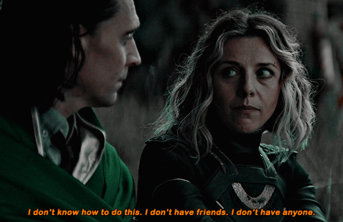 A Man And A Woman Are Talking And The Woman Says I Don 'T Know How To Do This I Don 'T Have Friends GIF