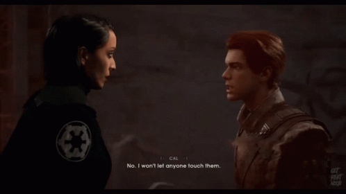 A Man And A Woman Are Talking In A Video Game And The Man Says Trilla GIF