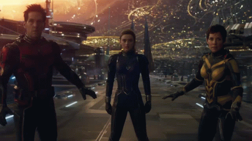 Group Of People In Futuristic Setting GIF