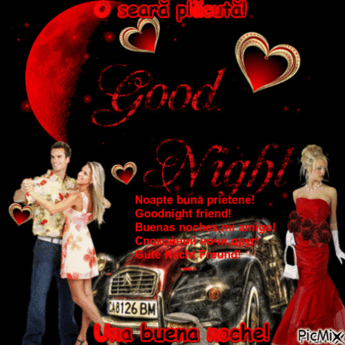 A Man And Woman Are Dancing In Front Of A Car That Says Ca8126bm GIF