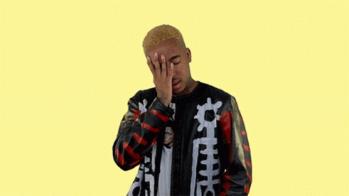 A Man Covering His Face With His Hand And Wearing A Jacket That Says ' Supreme ' On It GIF