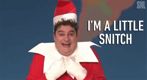 A Man Dressed As An Elf Says I 'M A Little Snitch GIF