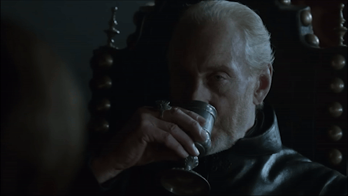 A Man Drinking From A Cup With The Words Careful Now I Enjoy You But Be Careful GIF