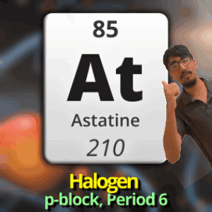 A Man Giving A Thumbs Up In Front Of A Sign That Says Astatine 210 Halogen P-Block Period 6 GIF